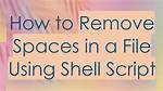 Shell Script to Remove a File If It Already Exist