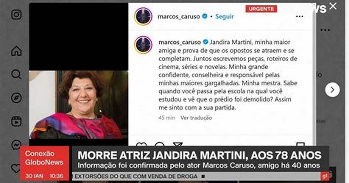 Shocking! Brazilian Actress Jandira Martini Died; a Beloved Figure in Entertainment Passes Away at 78, Leaving a Void Mourned by the Industry