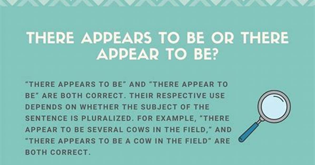 Should Appear or Appears?