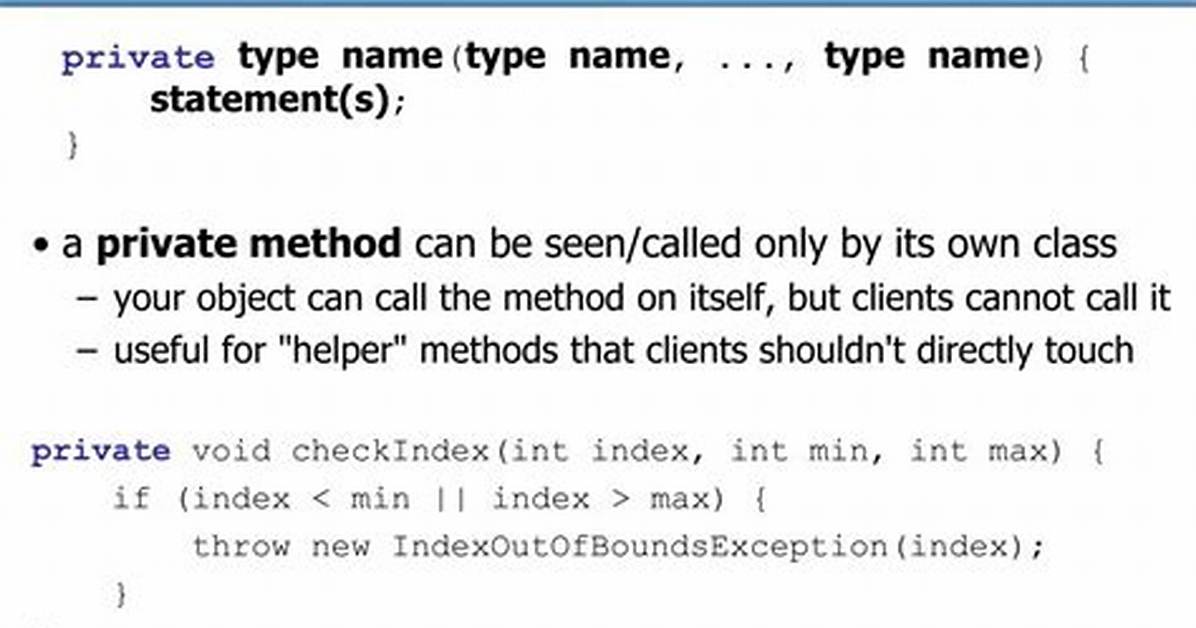 Should Helper Methods Be Private?