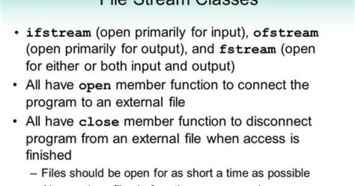 Should I Close Ifstream?