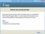 Should I Restore Java Security Prompts?