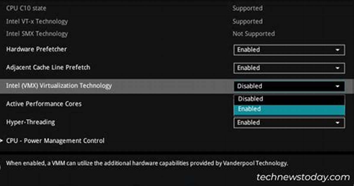 Should Intel Virtualization Technology Be Enabled?