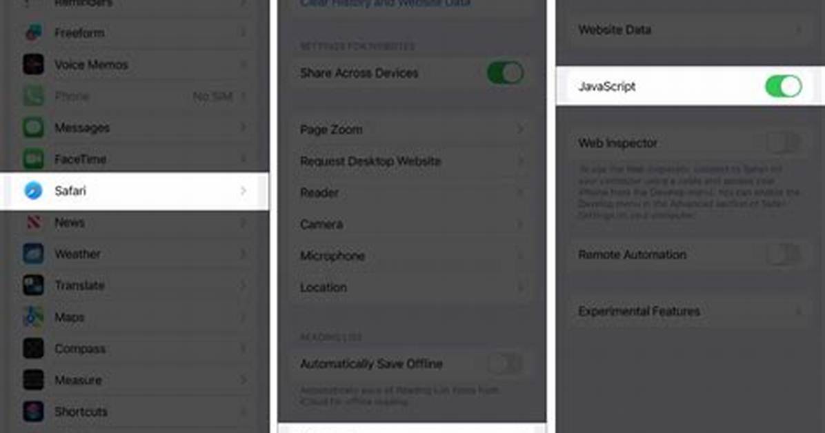 Should Javascript Be Enabled on Iphone?