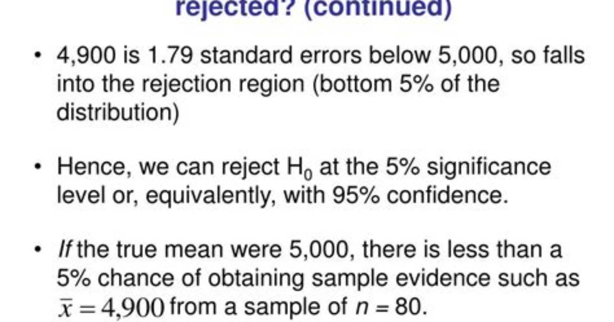 Should Null Hypothesis Be Rejected?