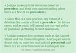 Should Set a Precedent?