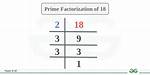 Show Factorization for 18