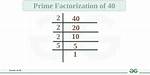 Show Factorization for 40