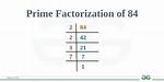 Show Factorization for 84
