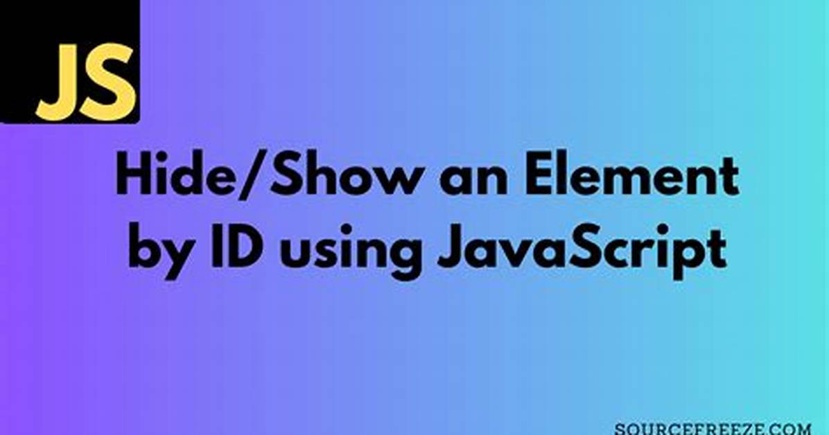 Show/Hide Image with Javascript