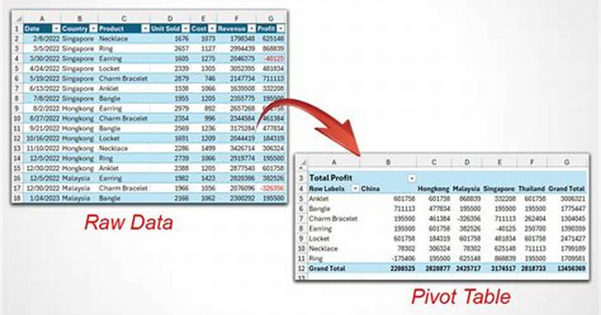 Show Raw Data from Pivottable