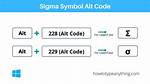 Sigma Alt Code