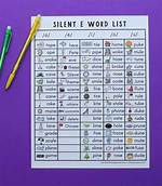 Silent E Words with Long E