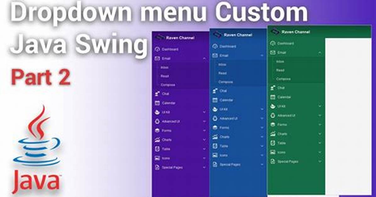 Simple Dropdown Menu in Java