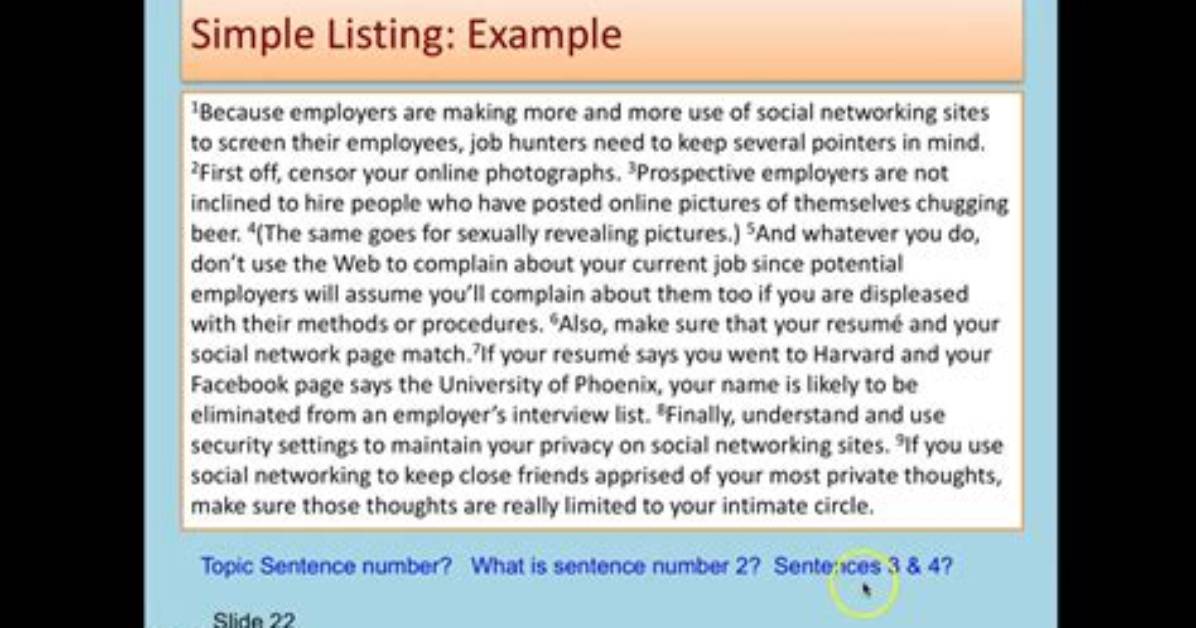 Simple Listing