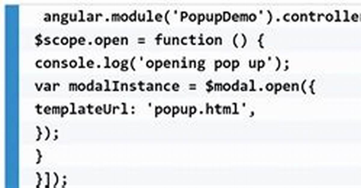Simple Popup by Using Angular Js