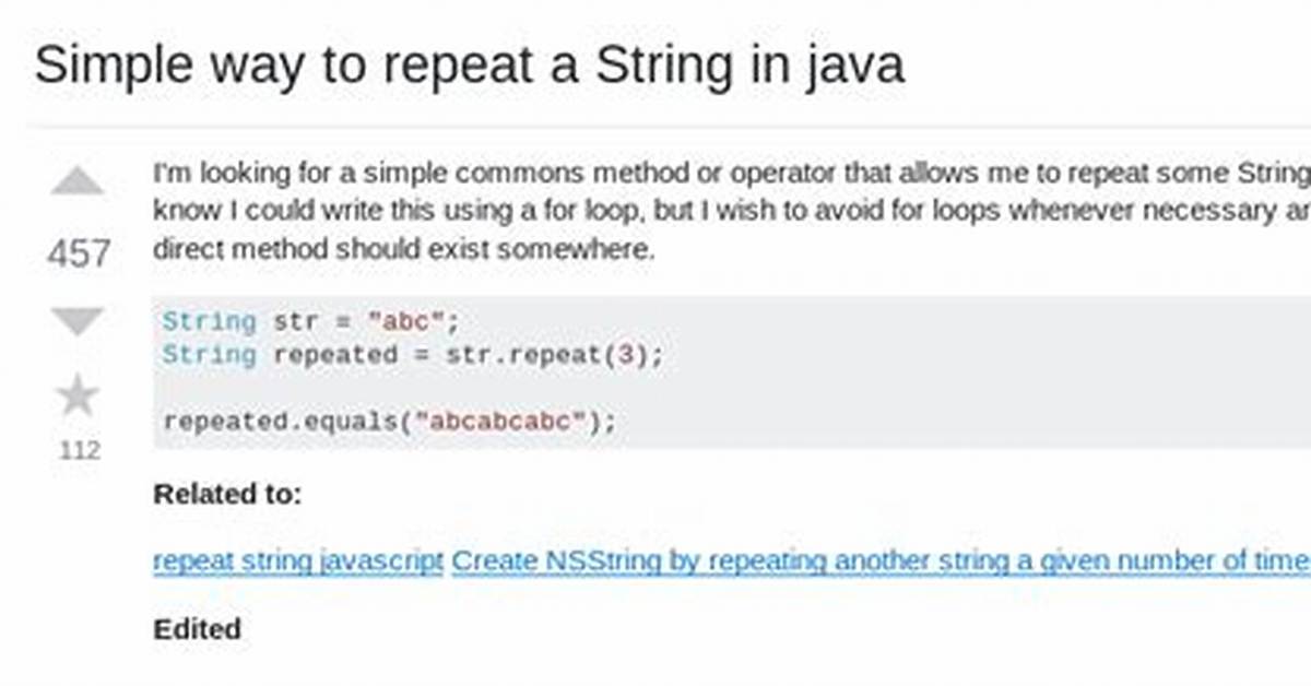 Simple Way to Repeat a String