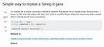 Simple Way to Repeat a String