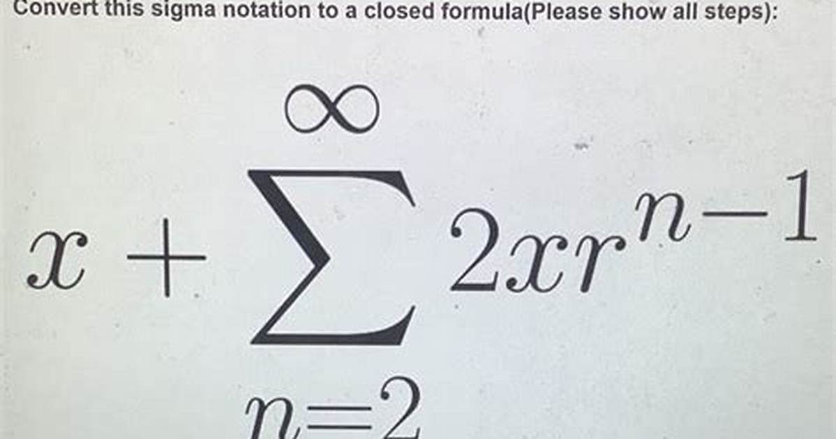 Simplifying This Sigma Notation [Closed]