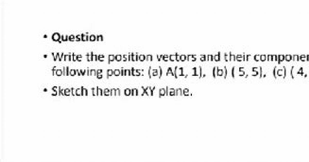 Simplistic Question About Position Vectors