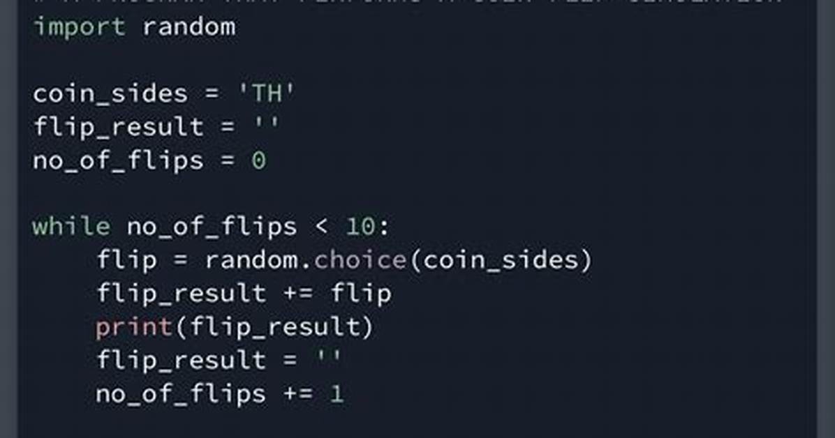Simulating a Coin Flip Experiment in Python