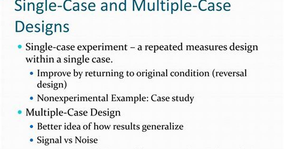 Single Case Design Definition