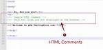 Single-Line Comment in Html