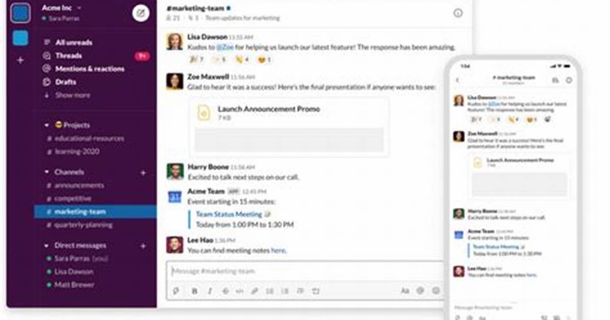 Slack or Skype for Example