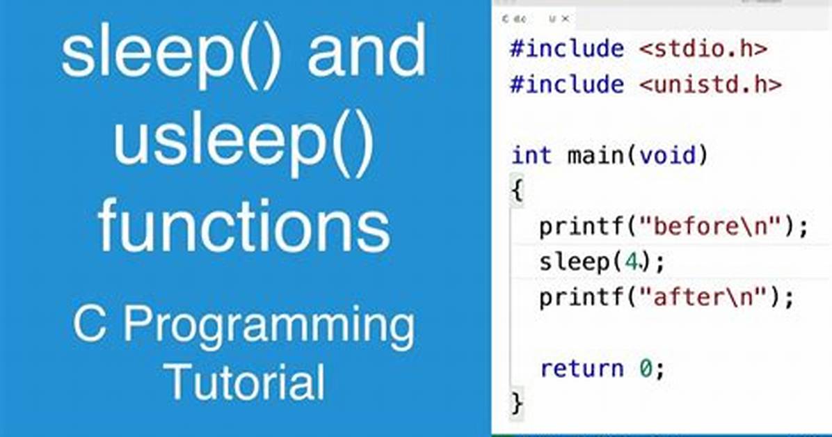 Sleep Function in C++