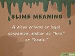 Slime Slang