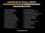 Small Group Communication Examples