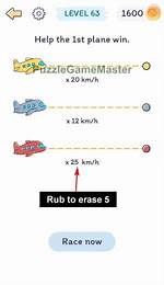 Smart Brain Level 63 [Help the 1St Plane Win] Answer