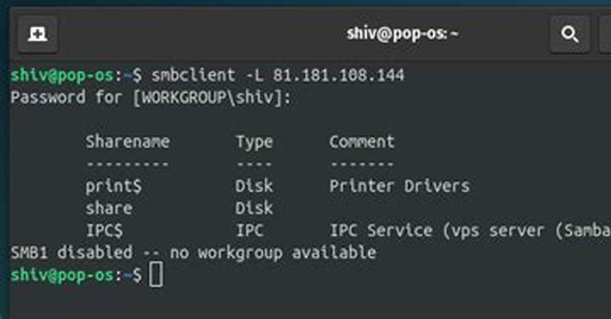 Smbclient: Access Windows Share