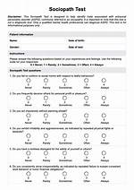 Sociopathy Test