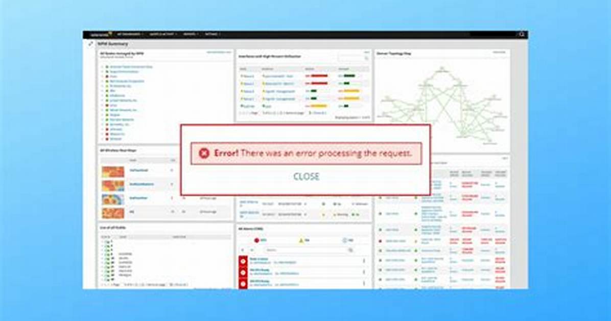 Solarwinds Custom Query Error Processing the Request