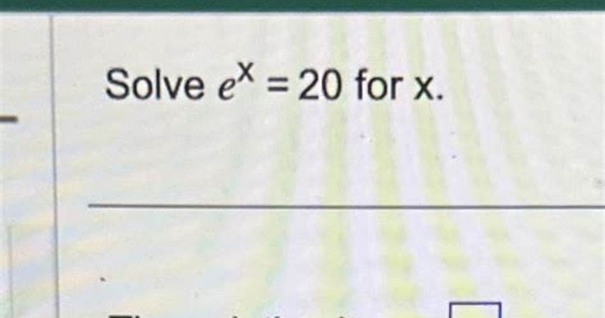 Solve $E^x+X=1$