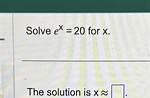 Solve $E^x+X=1$
