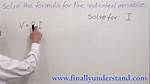Solving for the Indicated Variable