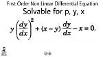 Solving Nonlinear First Order Differential Equations