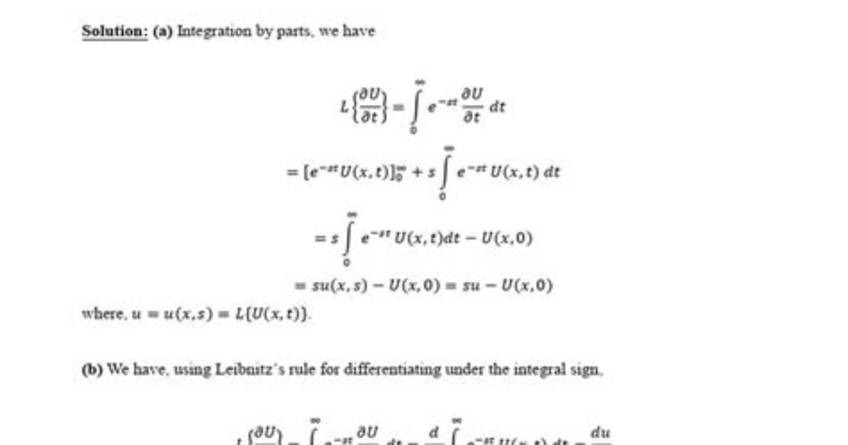 Solving Pde with Laplace Transform