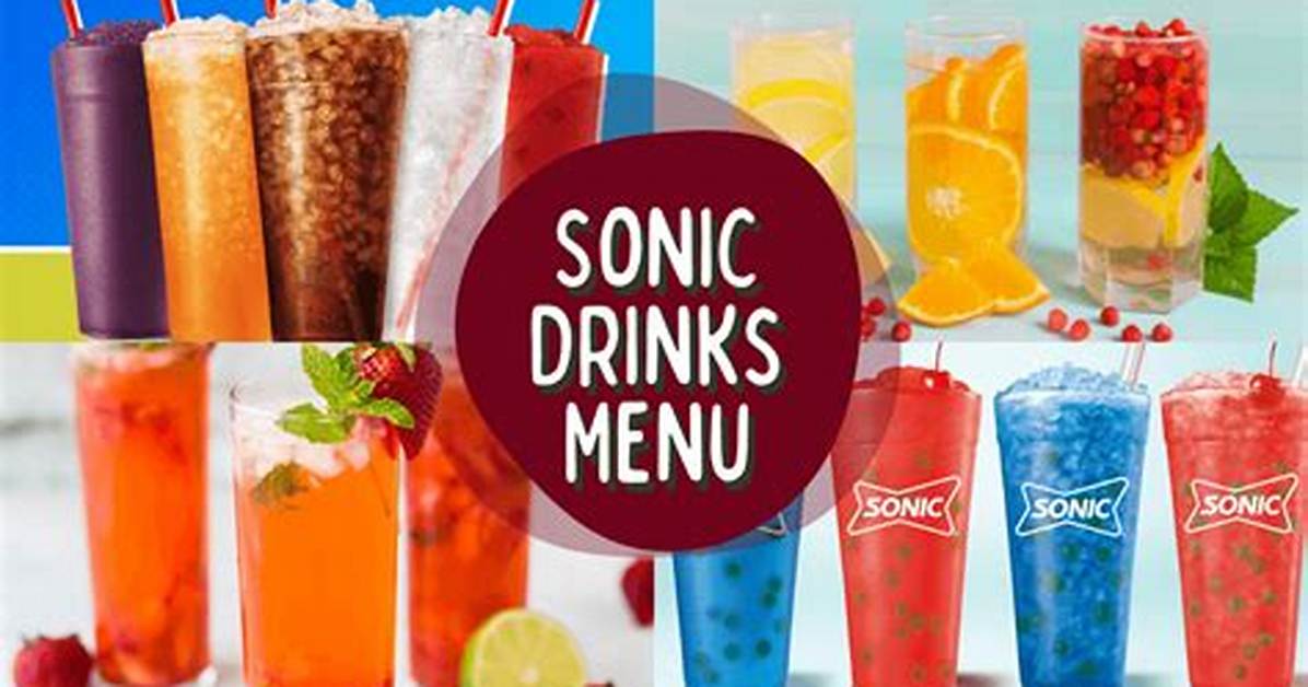 Sonic Menu Drinks