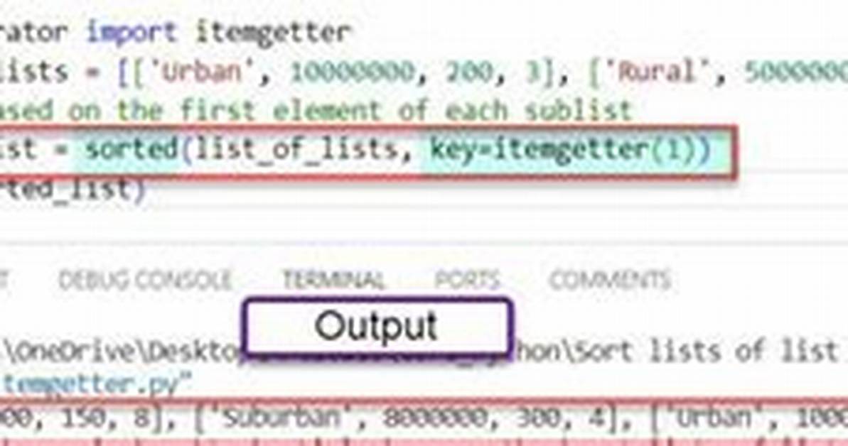 Sort Nested List Data in Python