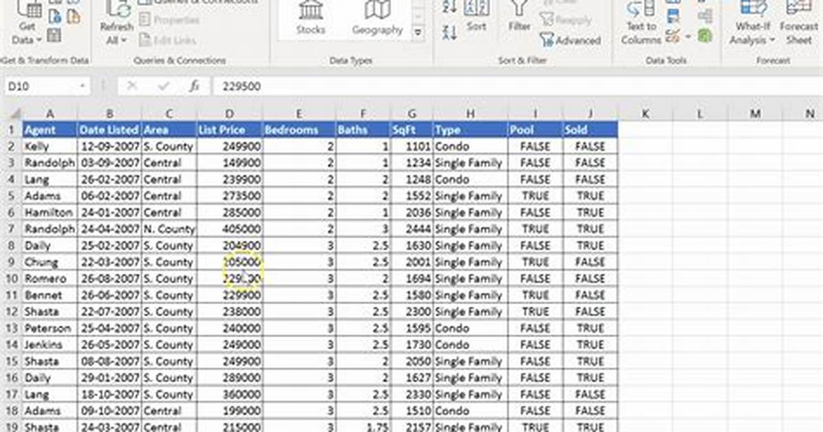 Sorting a Data Table