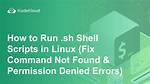 Source Command Not Found in Sh Shell