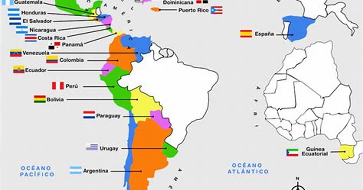 Spanish Countries Map