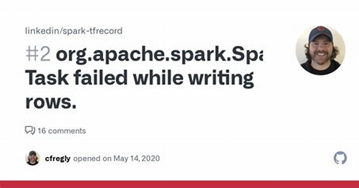 Spark Exception: Task Failed While Writing Rows