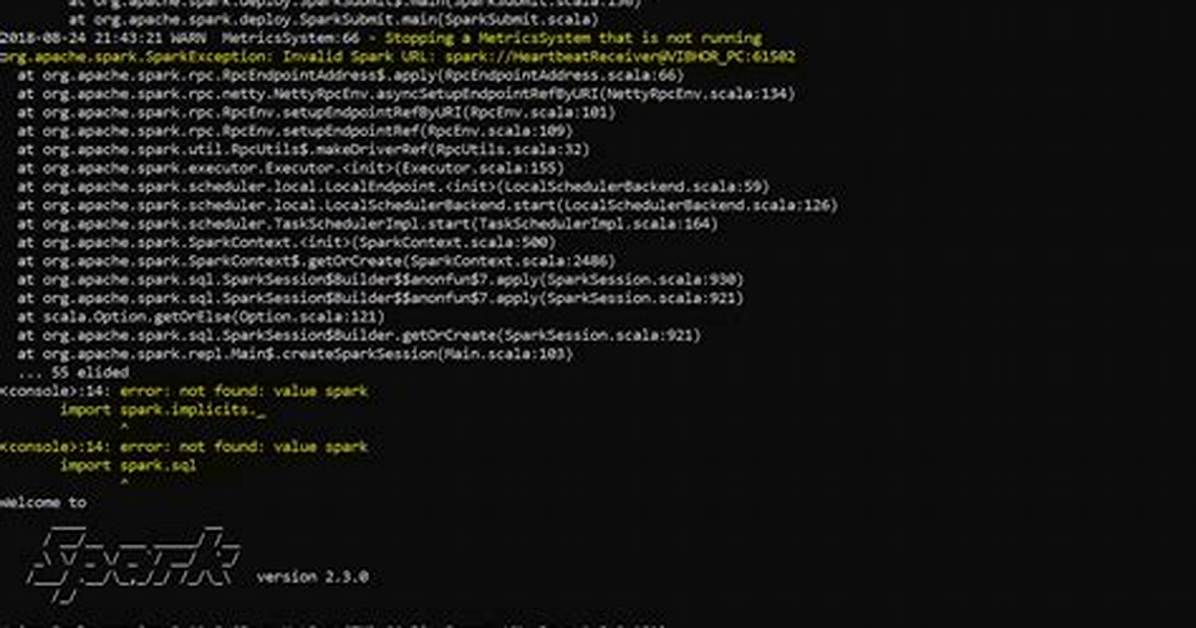 Spark-Shell Command Throwing This Error: Sparkcontext: Error Initializing Sparkcontext