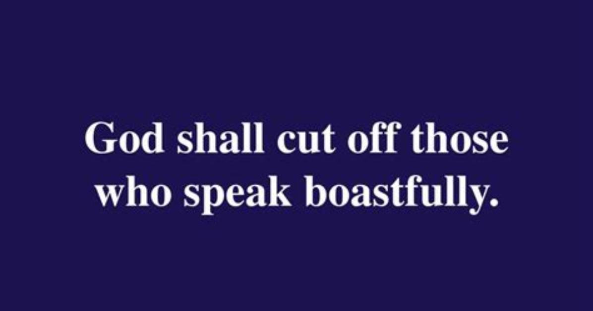 Speak Boastfully