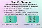Specific Volume Formula