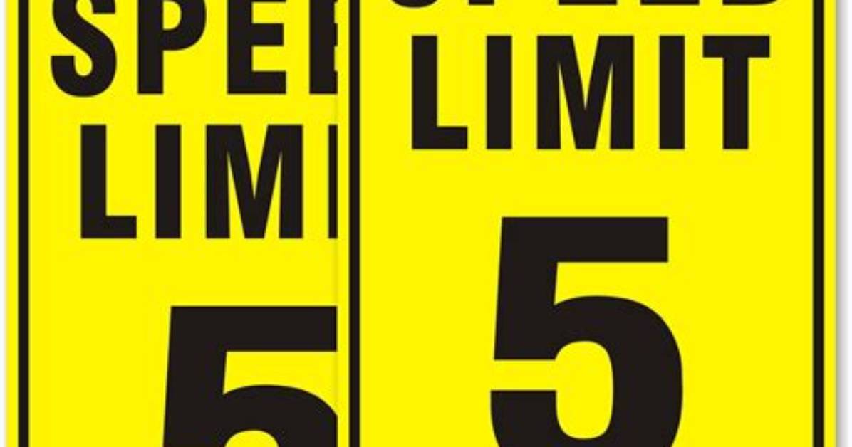 Speed Limit Letters